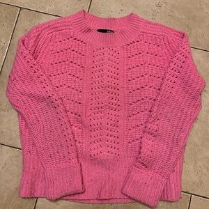 Aqua cashmere cable knit sweater